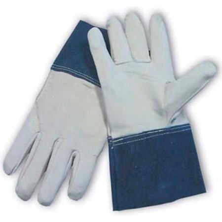 PIP PIP Mig Tig Welder's Gloves, Top Grain Goatskin, Wing Thumb, 4"Length, Leather, XL 75-4854/XL